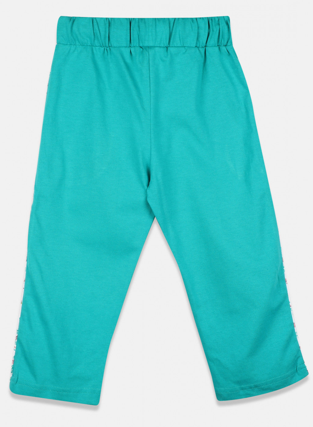 Girls Blue Printed Capri Set