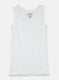 Boys Off White Solid Thermal Vest