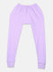 Boys Purple Solid Thermal Lower