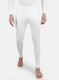 Men Off White Solid Thermal Lower
