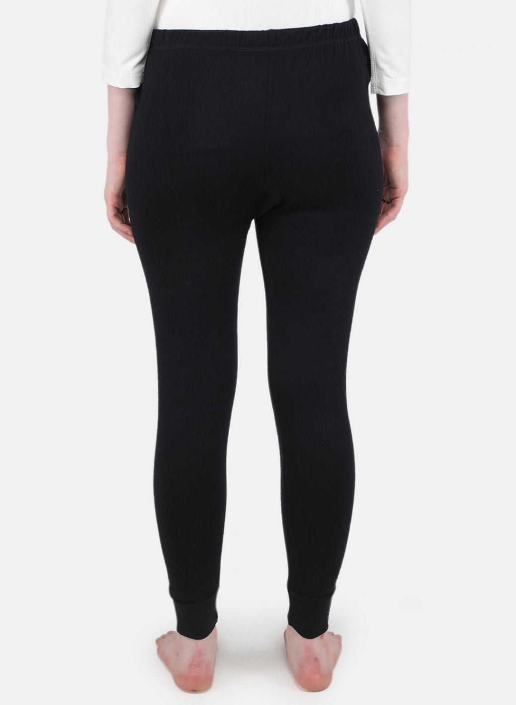 Women Black Solid Thermal Lower