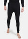 Men Black Solid Thermal Lower