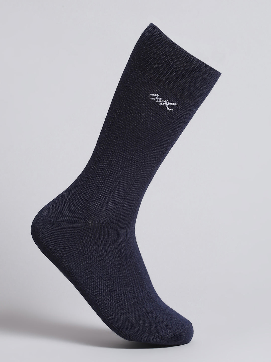Men Pure Wool Solid Mid Calf Length Socks (1 Pair)