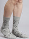 Men Pure Wool Printed Mid Calf Length Socks (1 Pair)