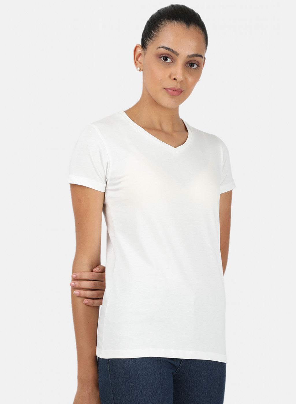 Womens Pink & Off White Plain Top 2Pc Set
