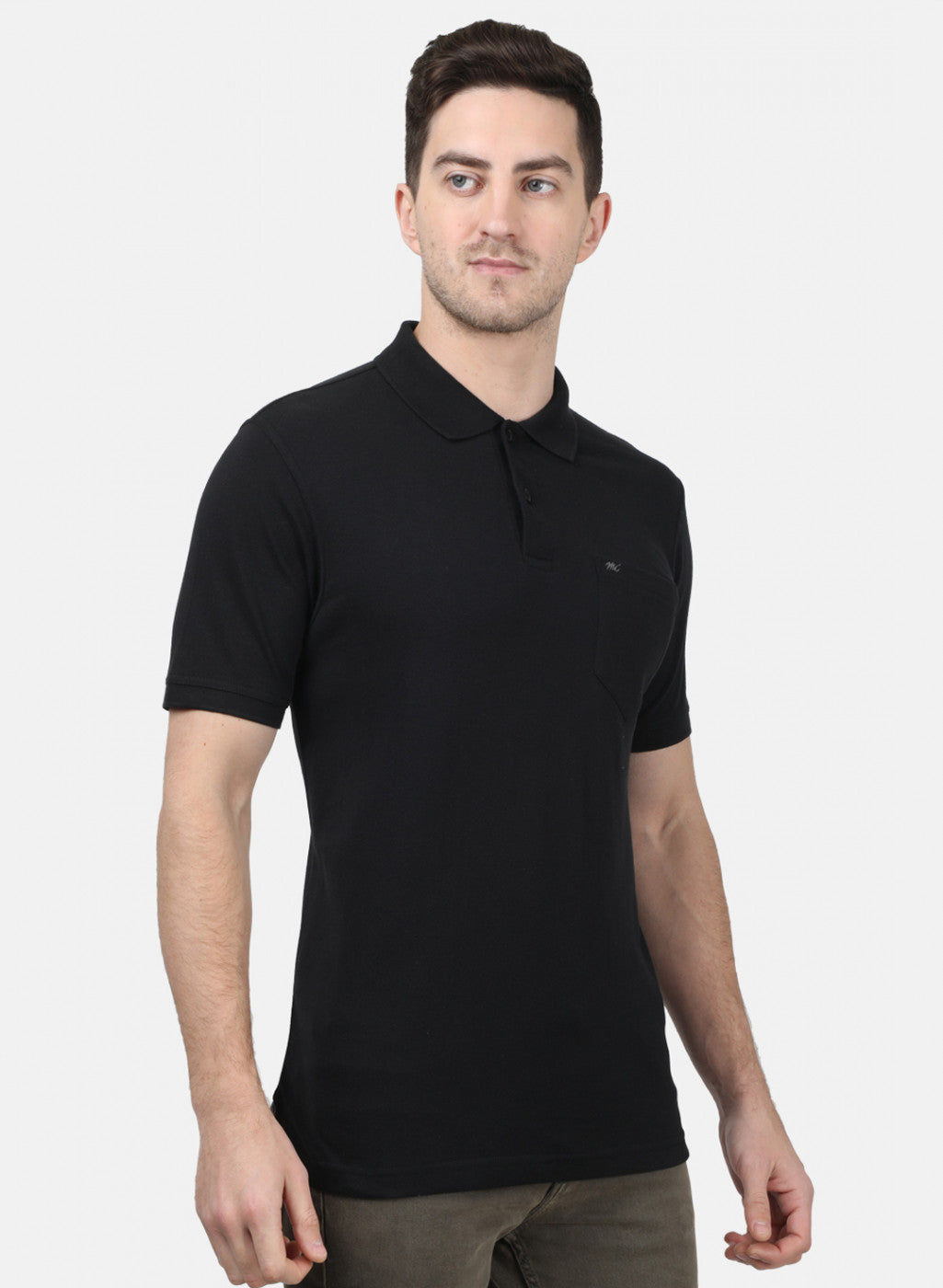 Mens Black Plain T-Shirts