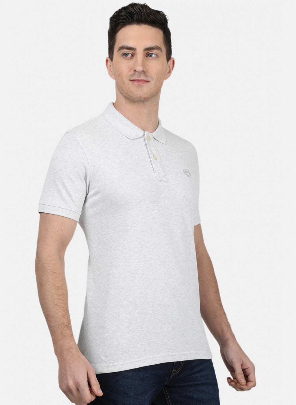 Mens Grey Plain T-Shirt