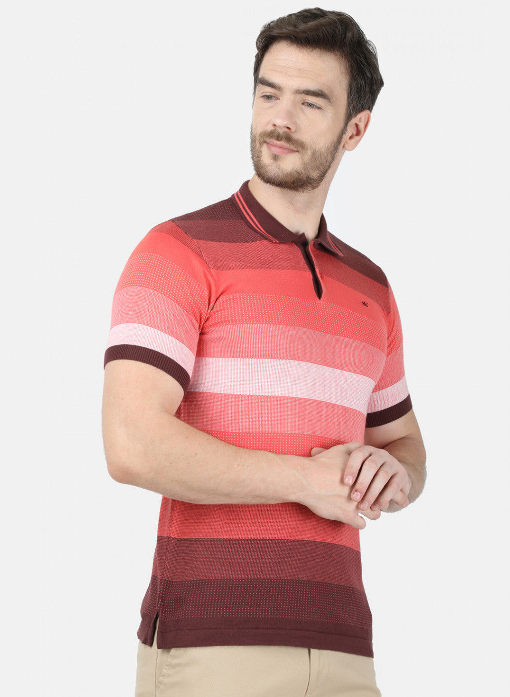 Mens Maroon Plain T-Shirt