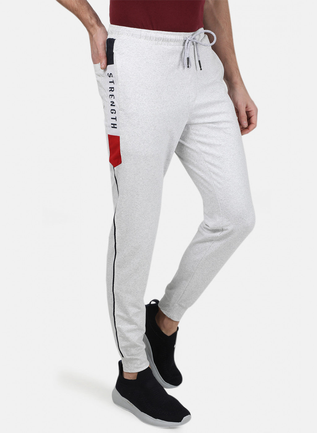 Mens Grey Plain Lower