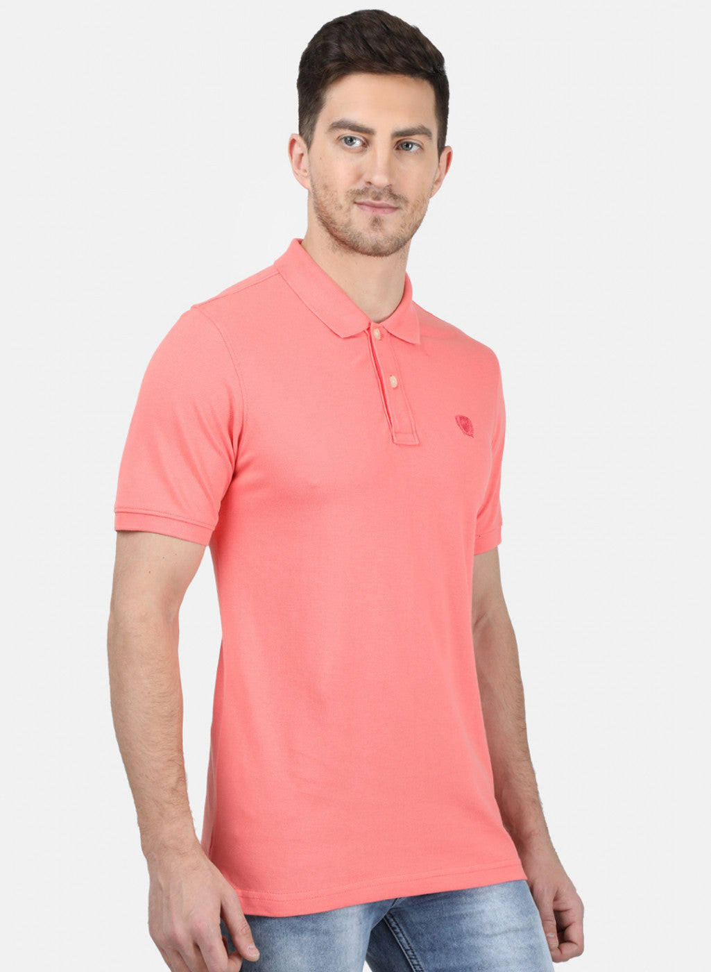 Mens Light Pink Plain T-Shirt