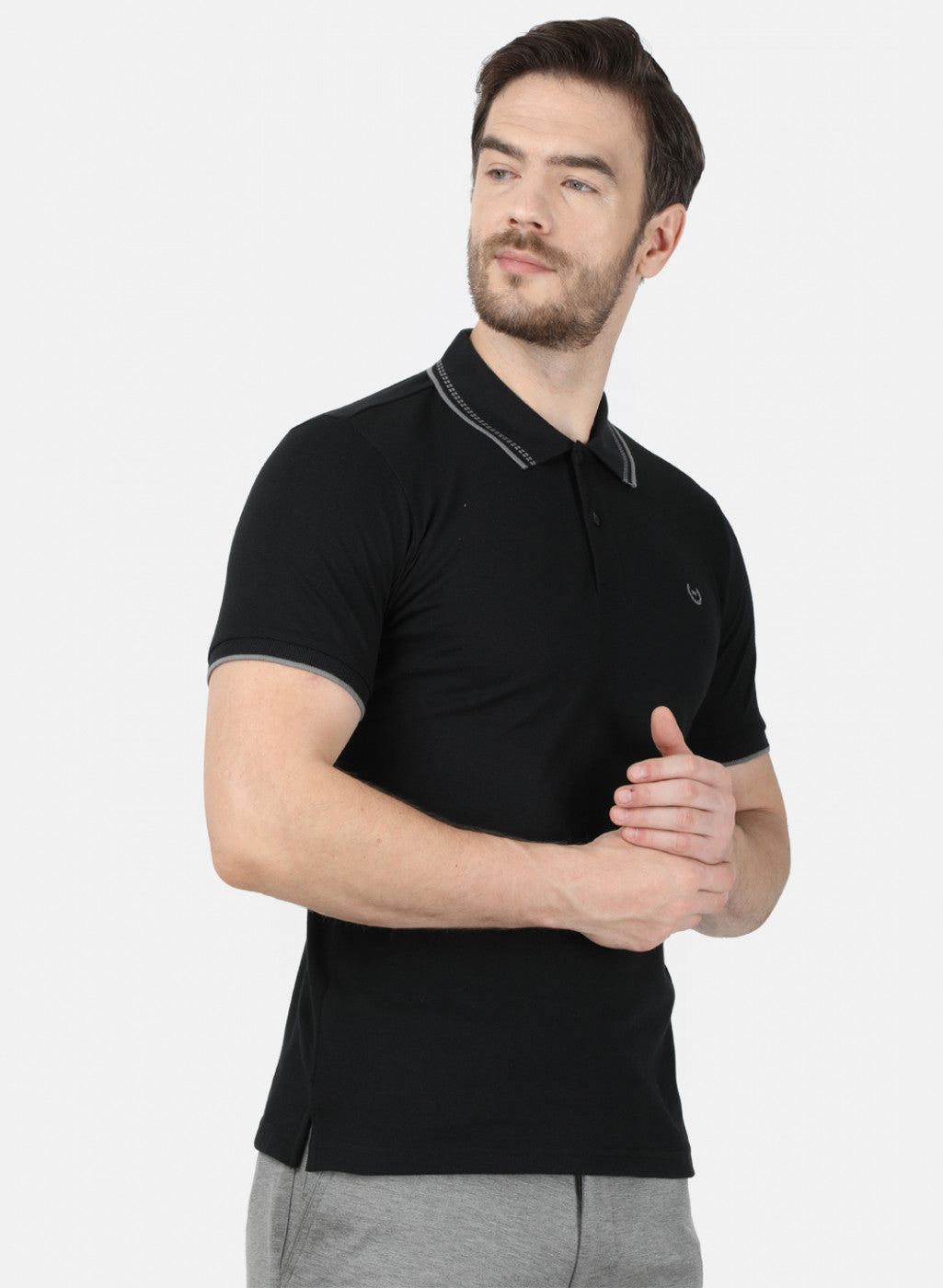 Mens Black Plain T-Shirt