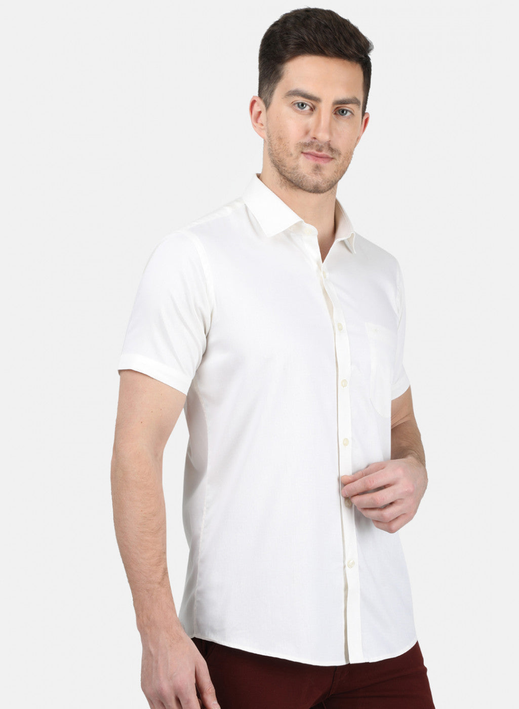 Mens Off White Printed Shirt