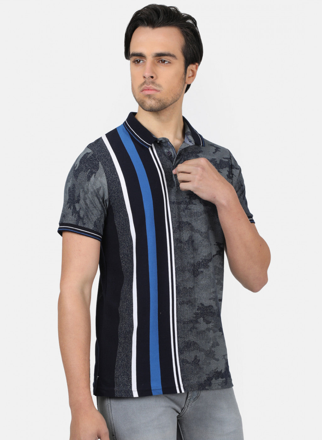 Men NAvy Blue Printed T-Shirts