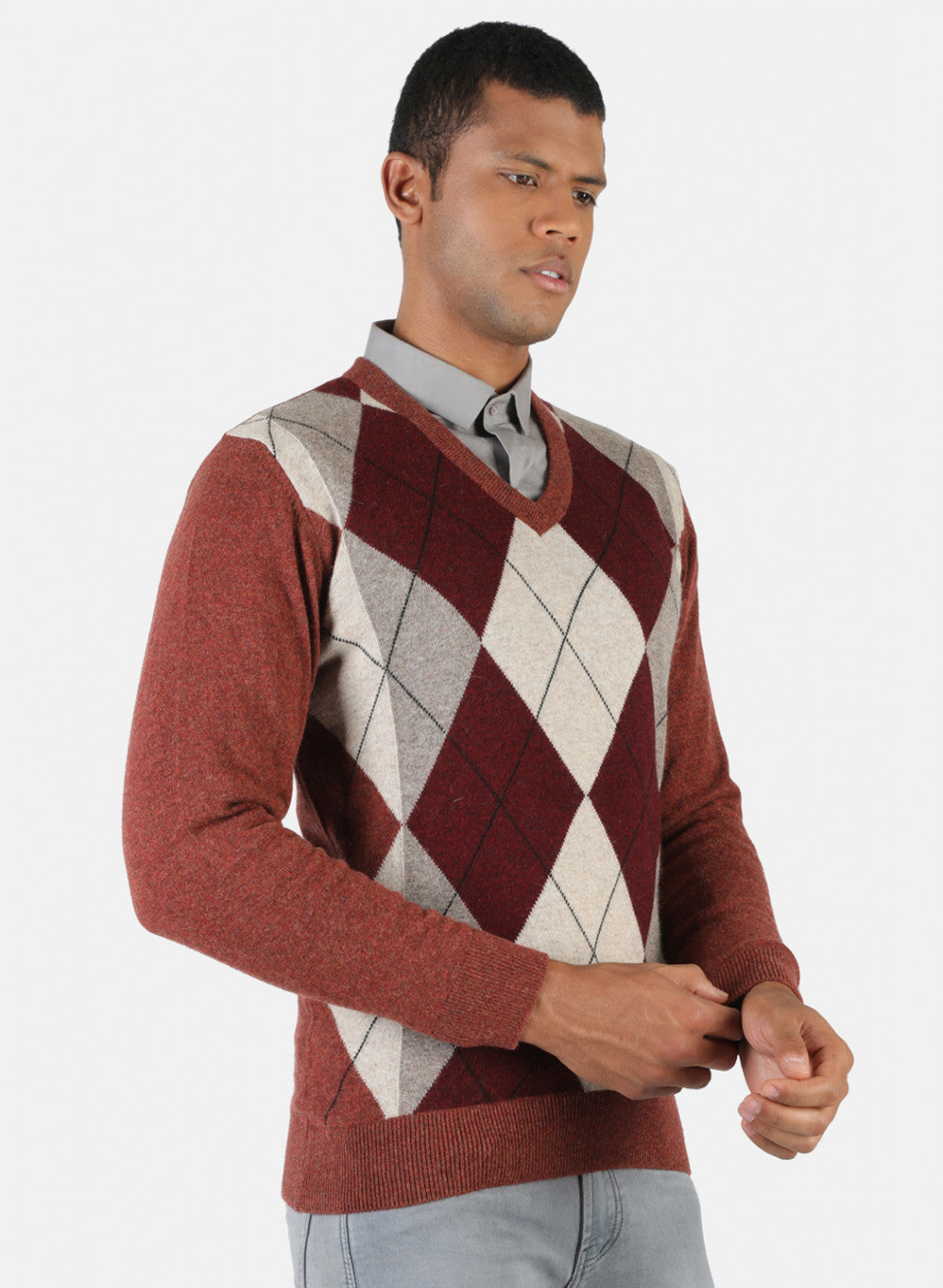 Men Multicolor Solid Pullover