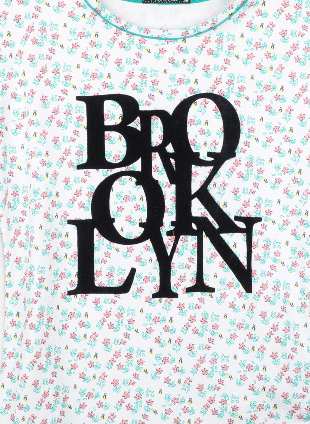 Girls Blue Printed Capri Set