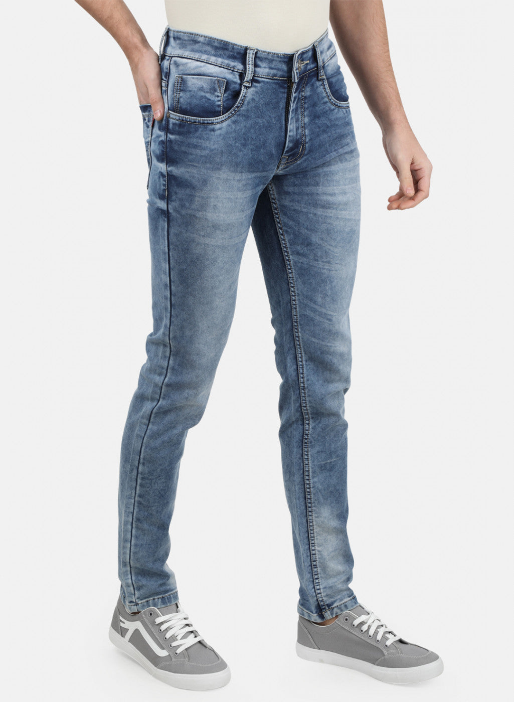 Mens Blue Skinny Denim