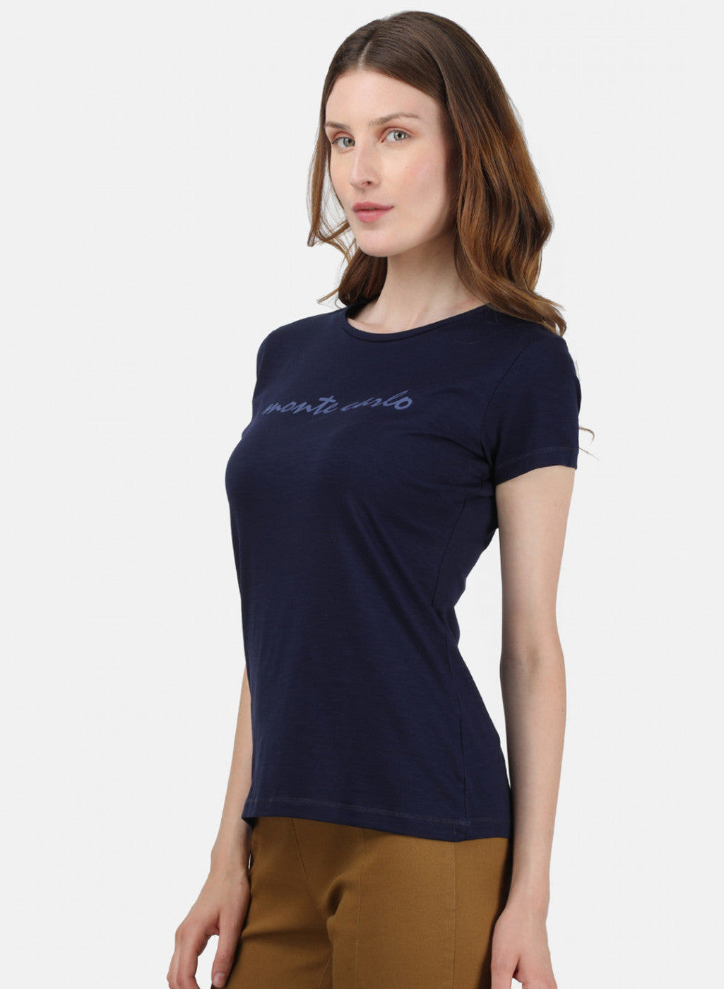 Womens Bluish Purple Printed Top