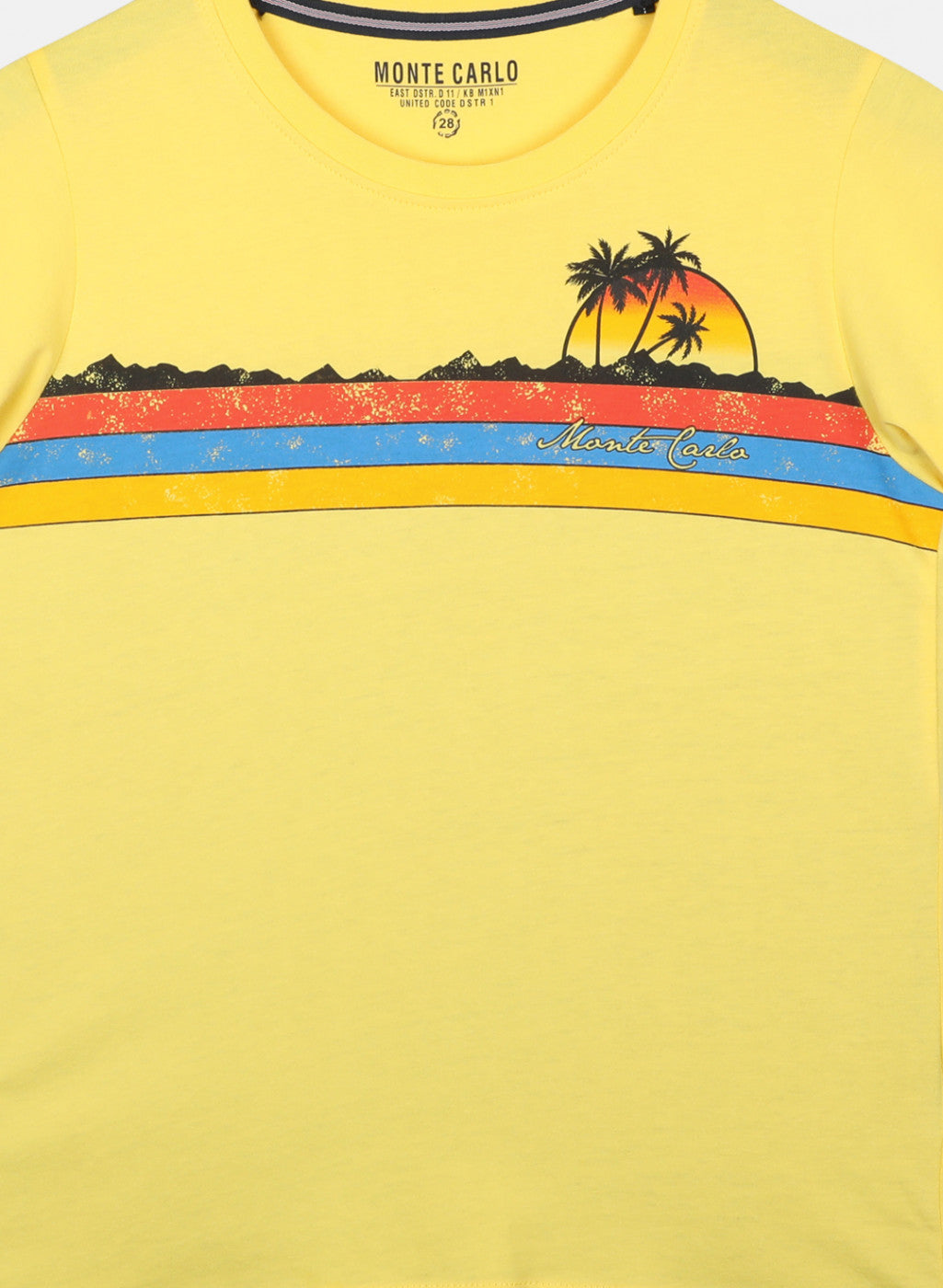Boys Yellow & Blue Printed T-Shirt