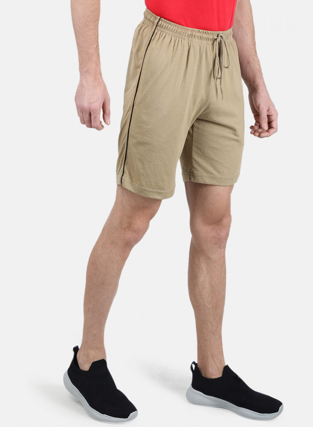 Mens Light Brown Plain Bermuda