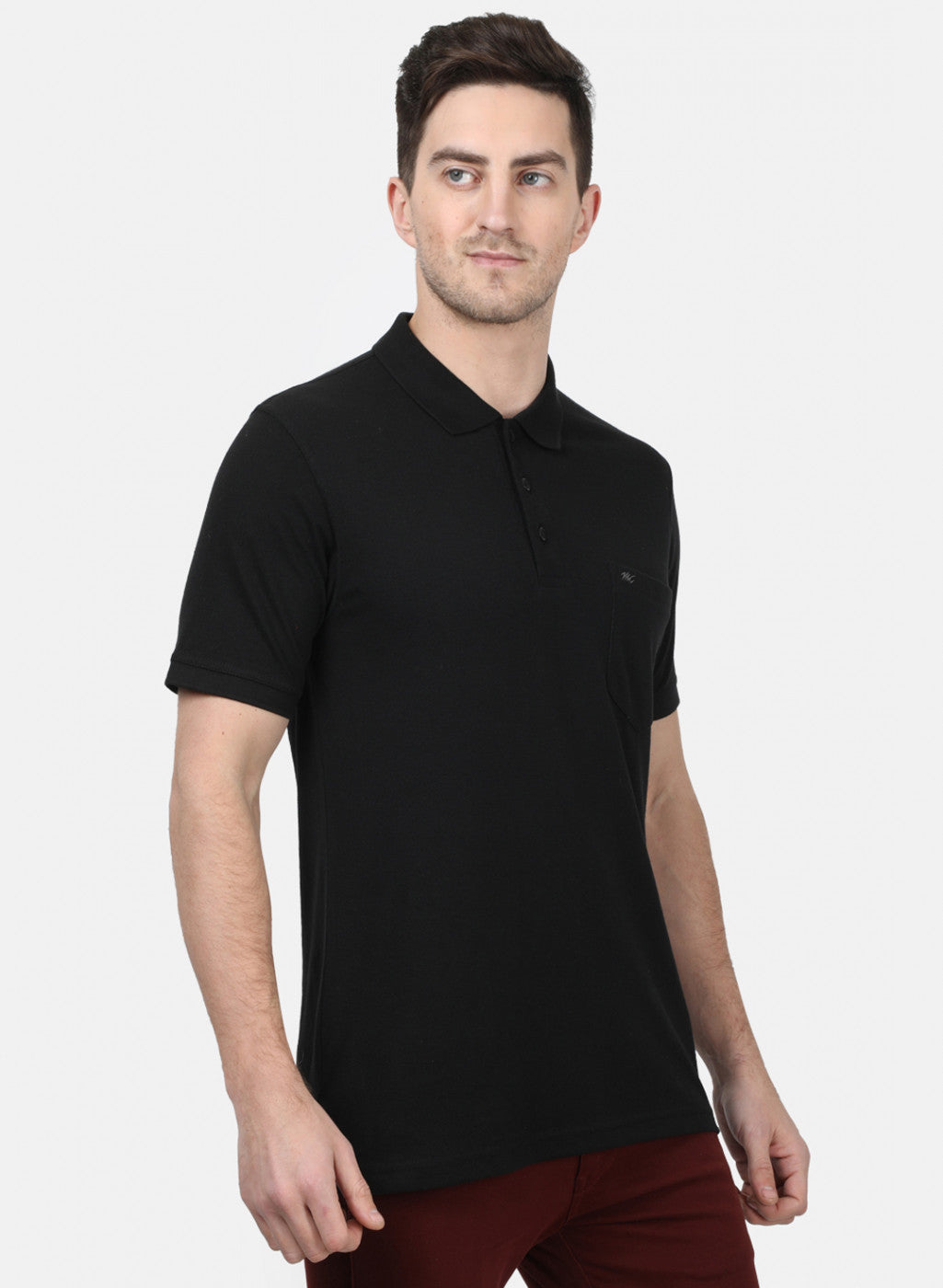Mens Black Plain T-Shirts
