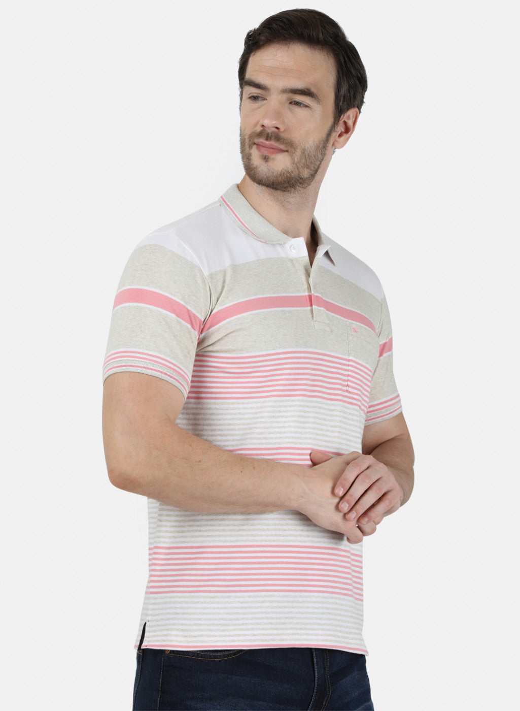 Mens Pink Stripe T-Shirt