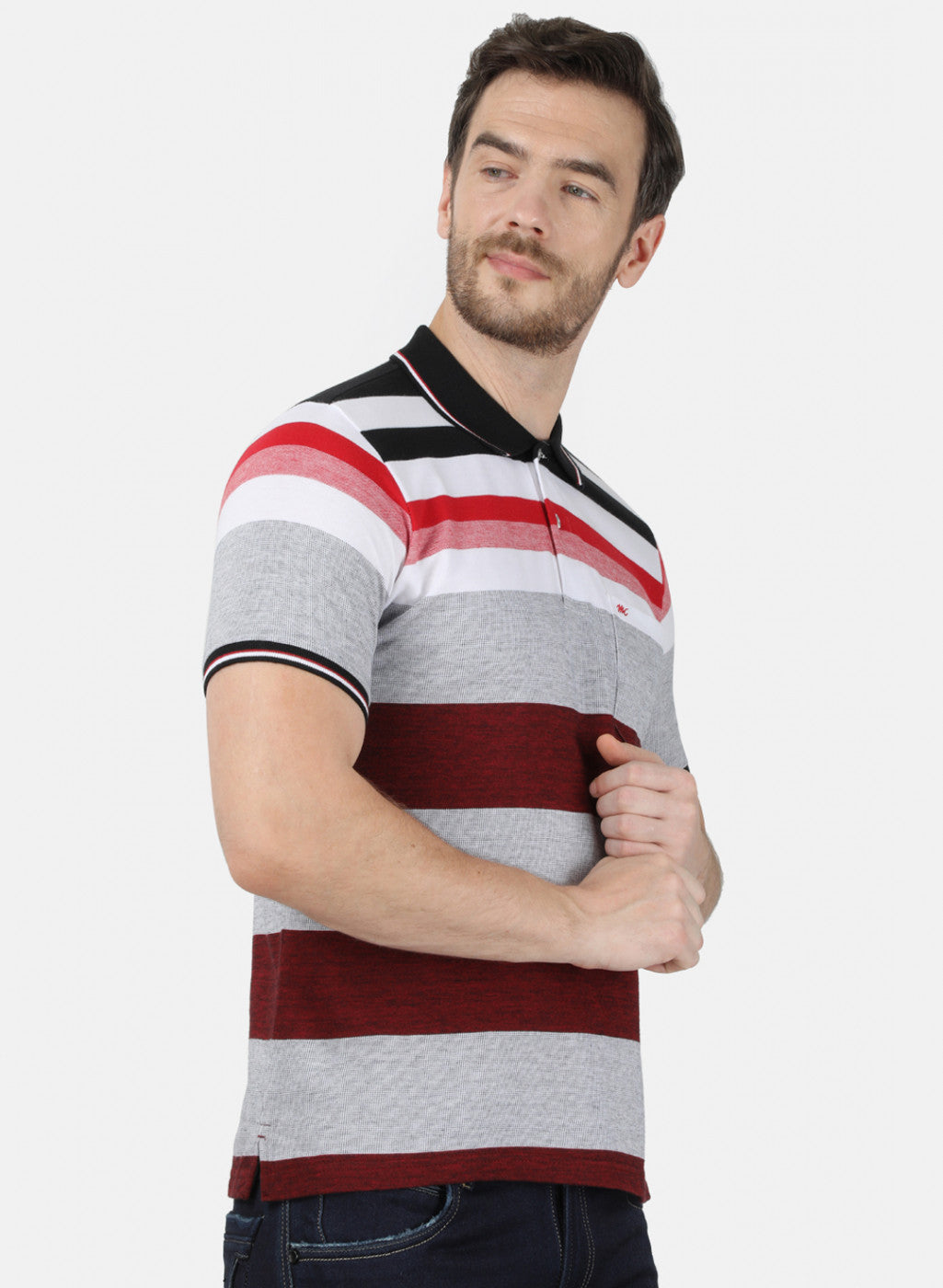 Mens Multi Color Stripe T-Shirt