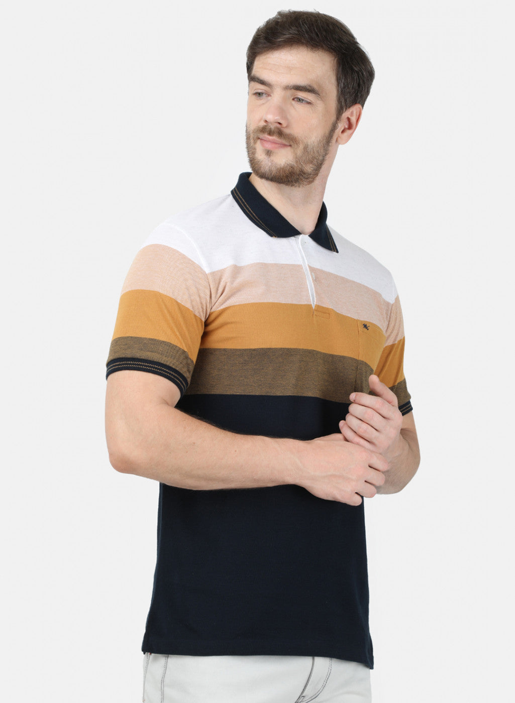 Mens Mustard Stripe T-Shirt