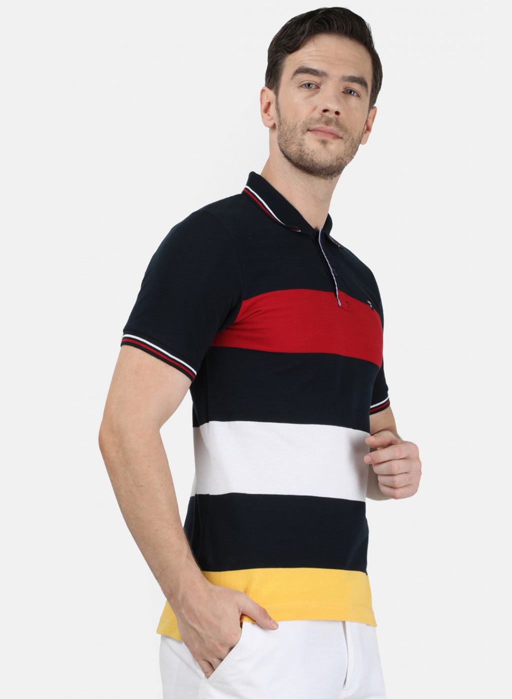 Mens Multi Color Stripe T-Shirt