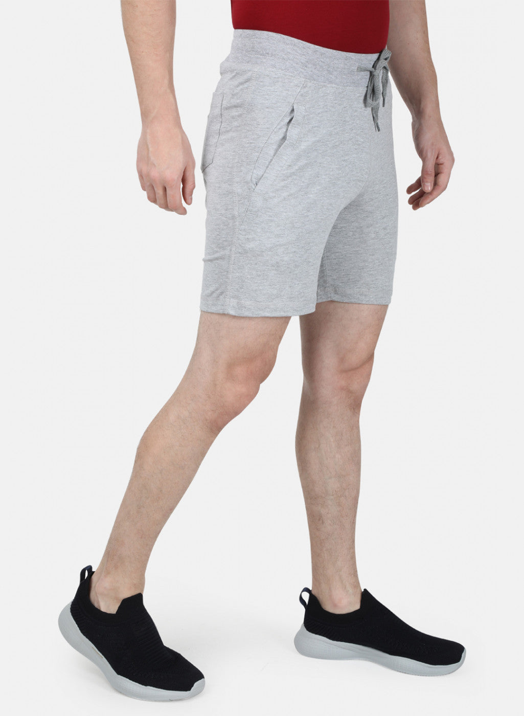 Mens Grey Plain Bermuda