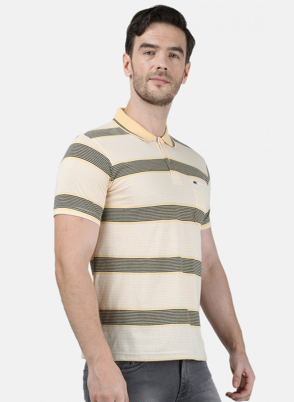Mens Yellow Stripe T-Shirt