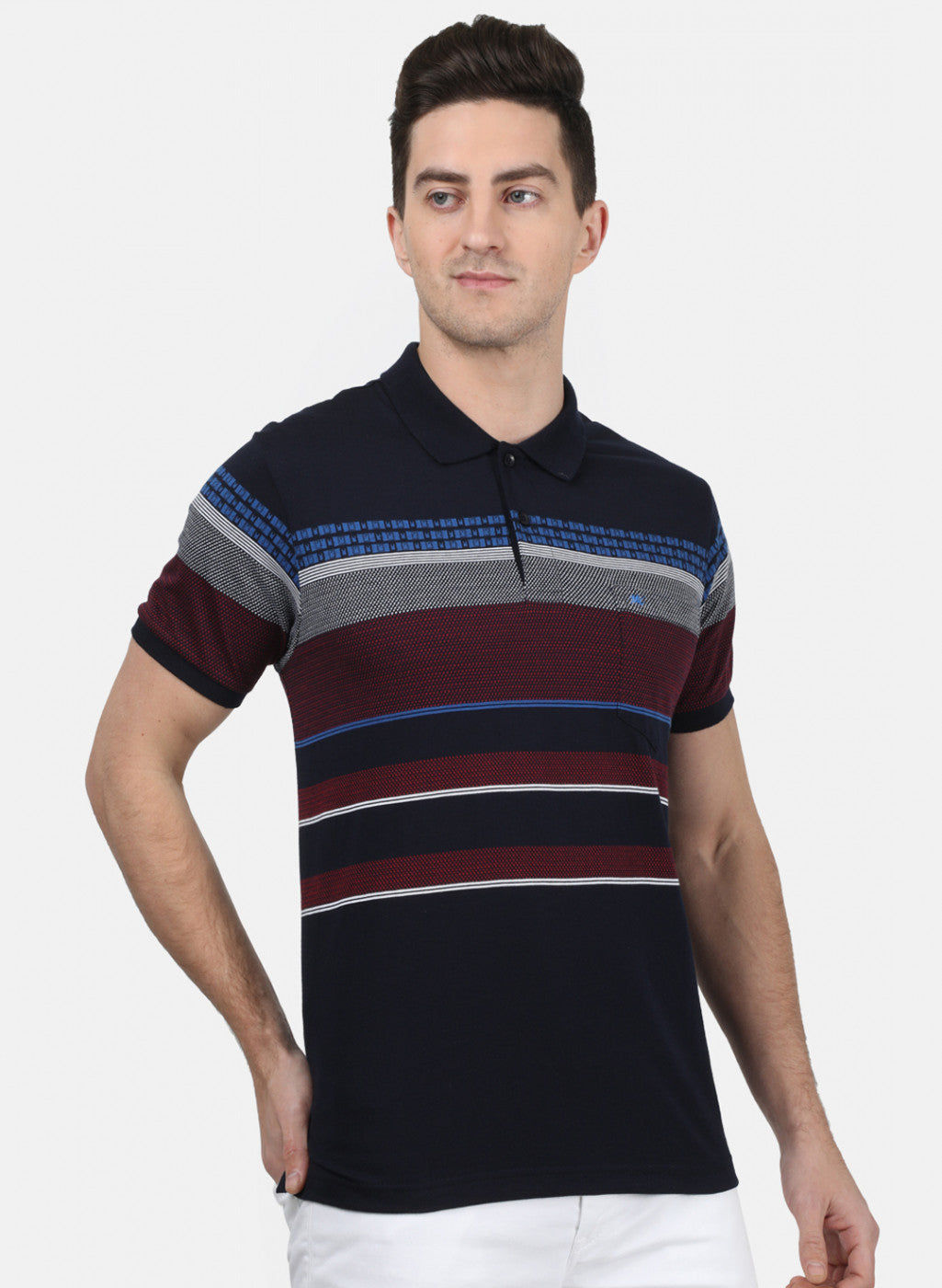 Mens NAvy Blue Stripe T-Shirt