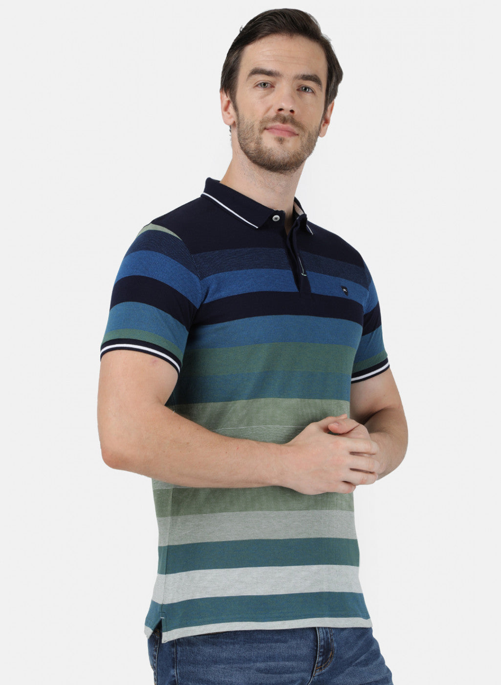 Mens Multi Color Stripe T-Shirt