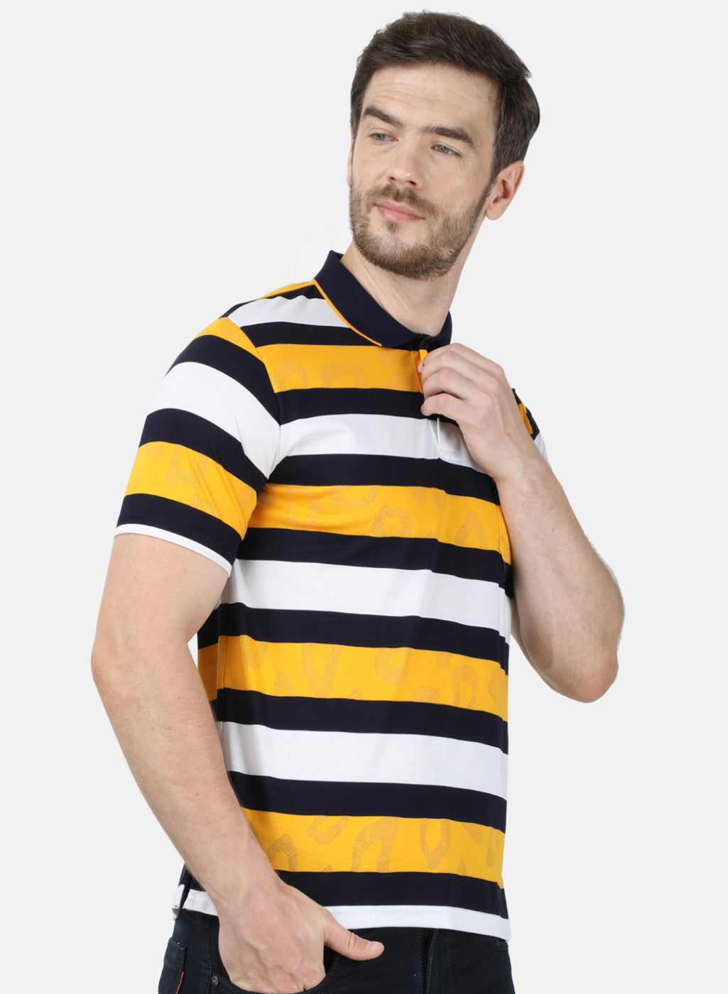 Mens Yellow Stripe T-Shirt