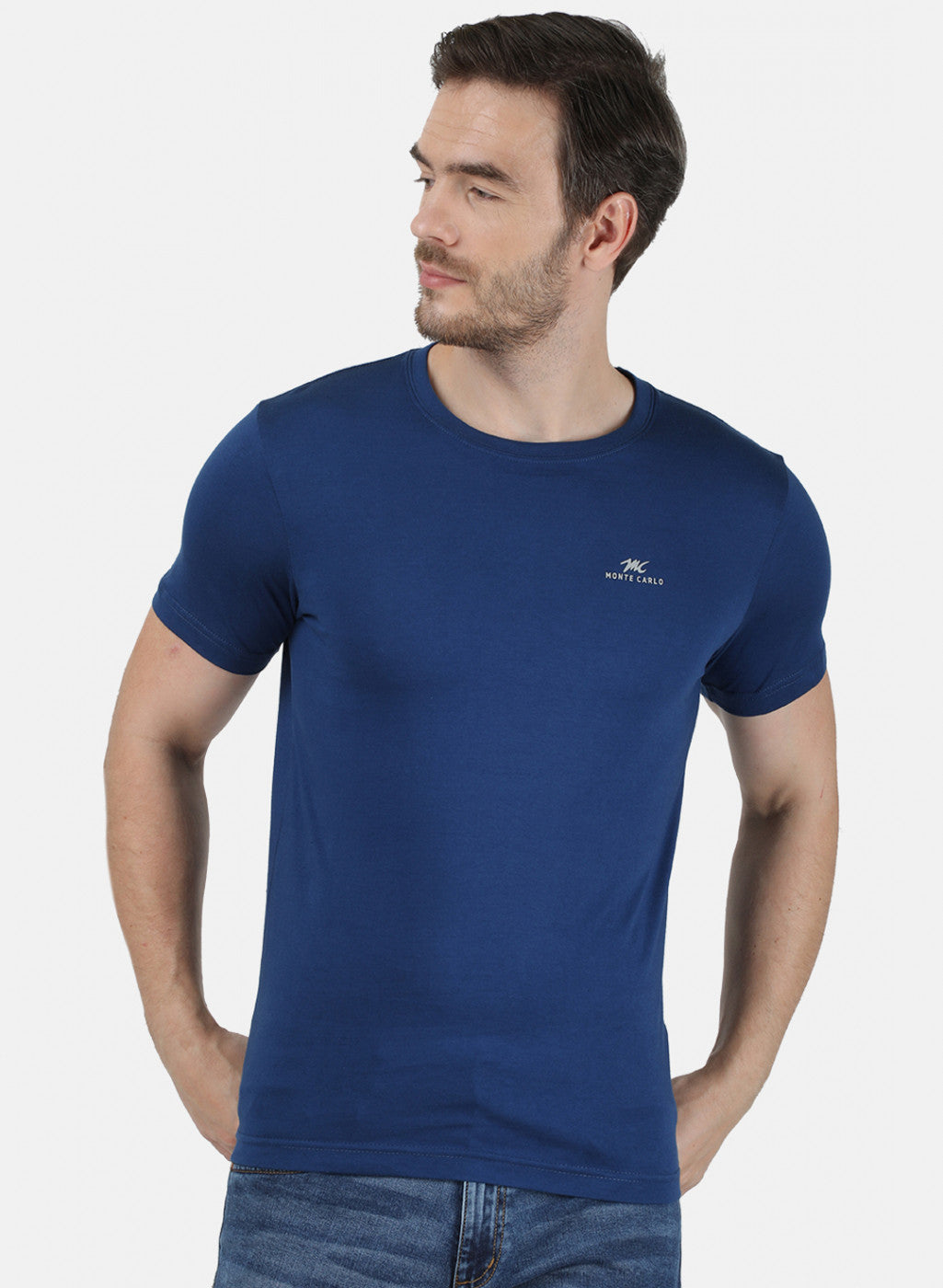 Mens Multi Color Plain T-Shirt