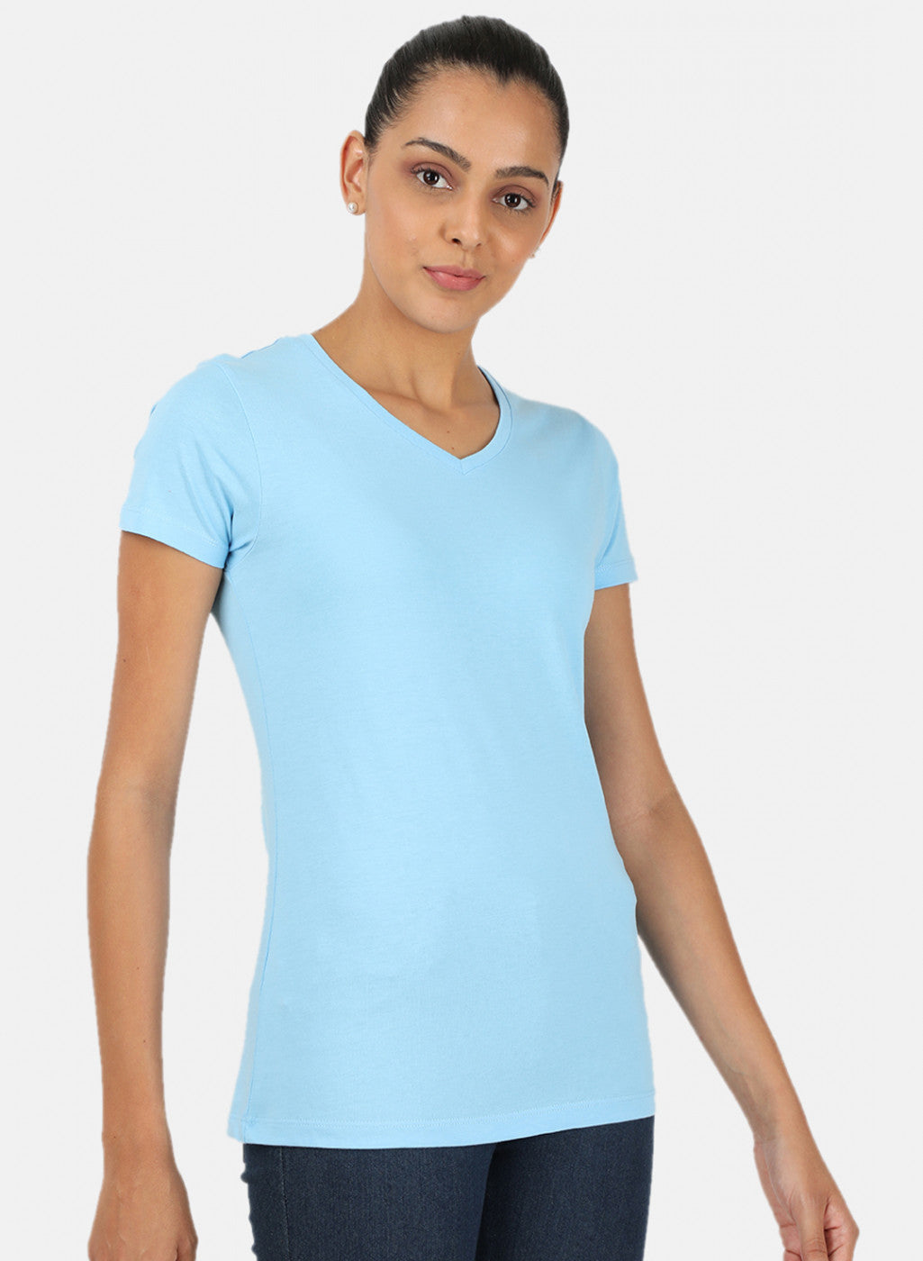 Womens Blue & Sea Green Plain Top 2Pc Set