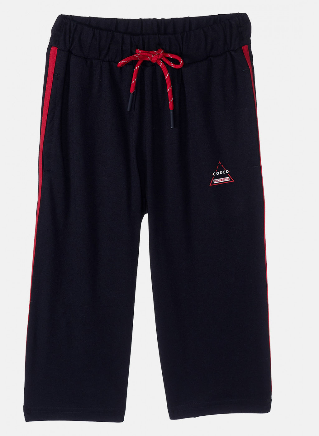 Boys Black Plain Capri