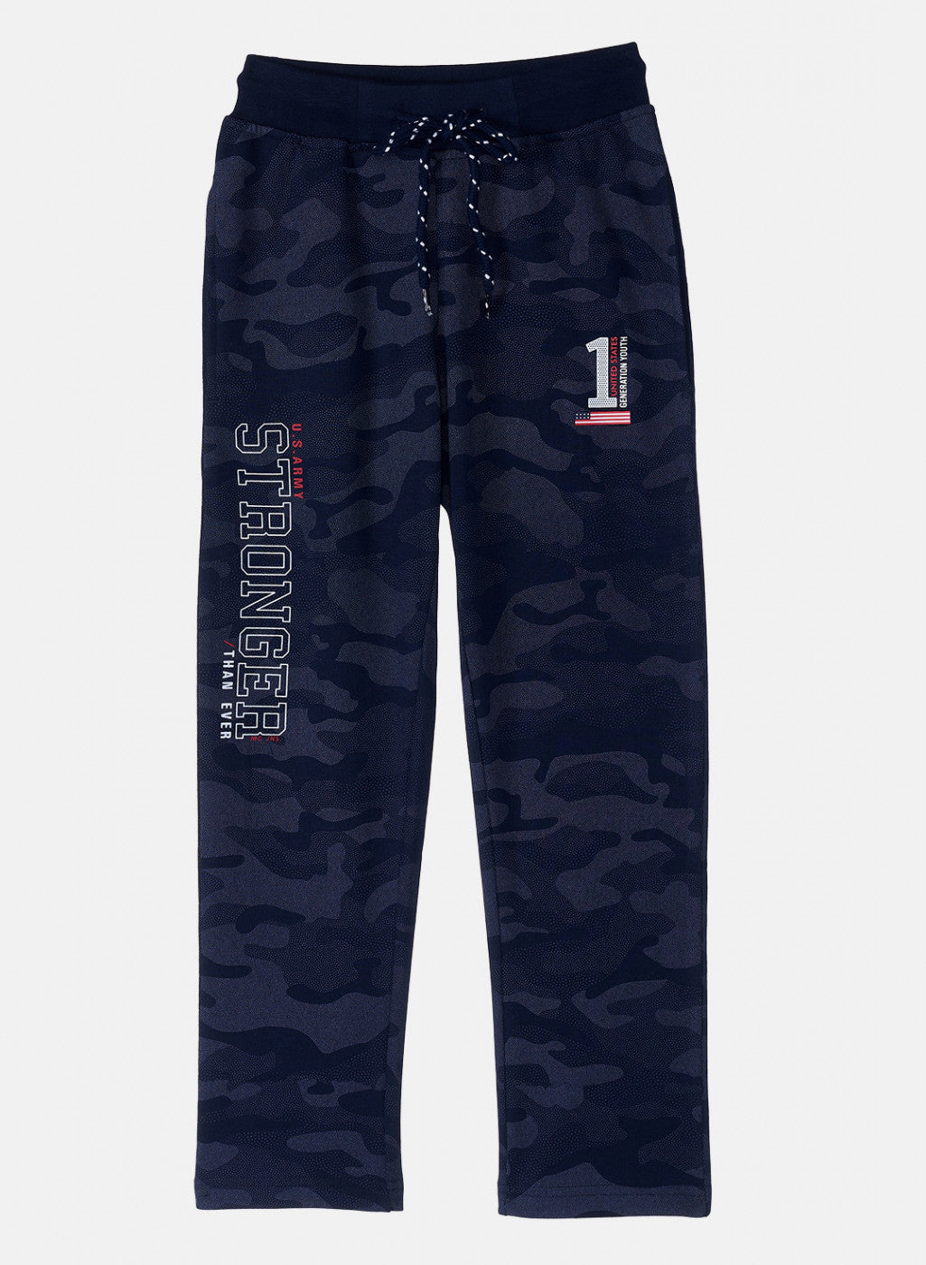 Boys Navy Blue Printed Lower