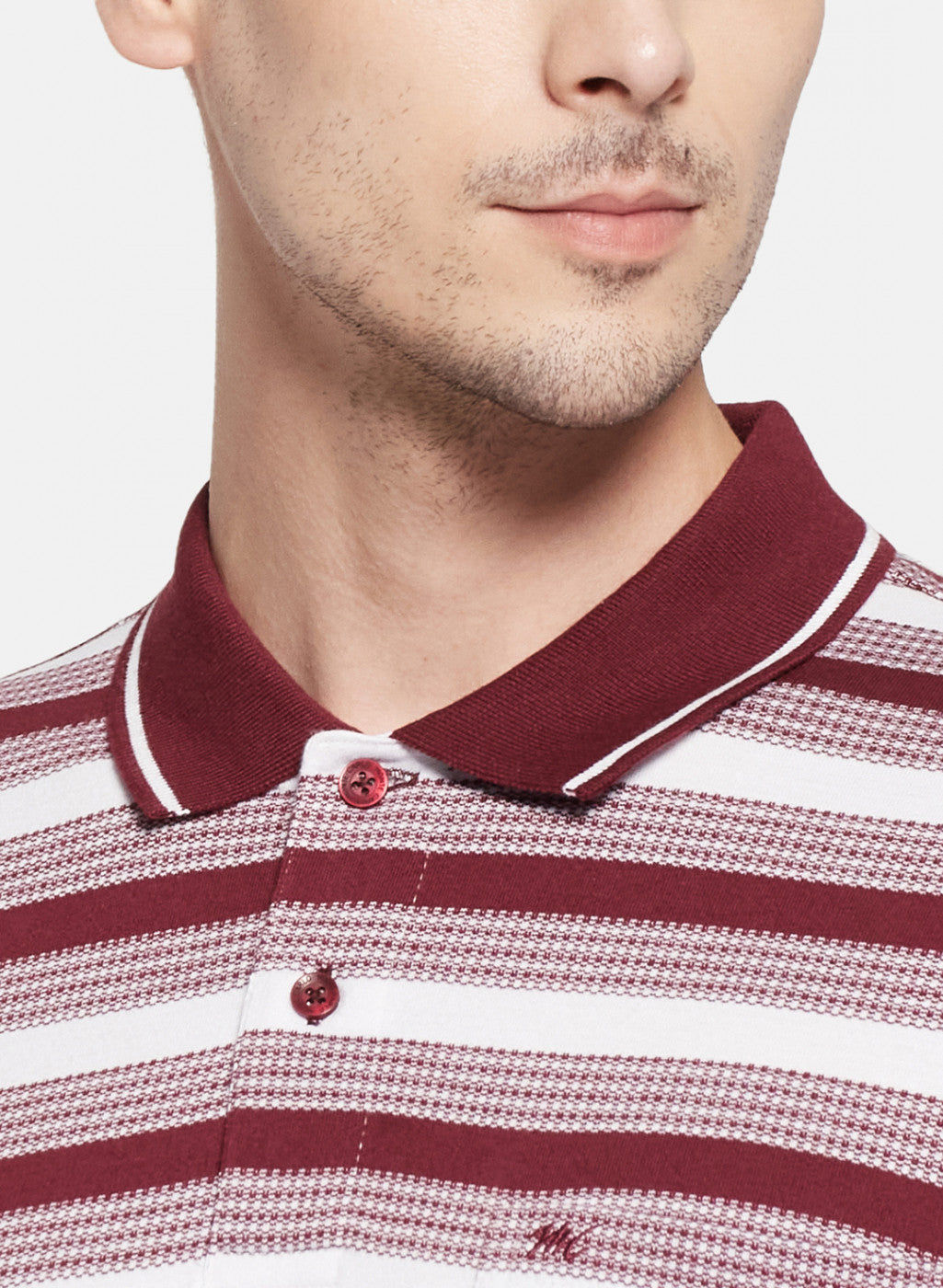 Mens Maroon Stripe T-Shirt