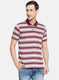Mens Maroon Stripe T-Shirt