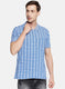 Mens Blue Jaquard T-Shirt