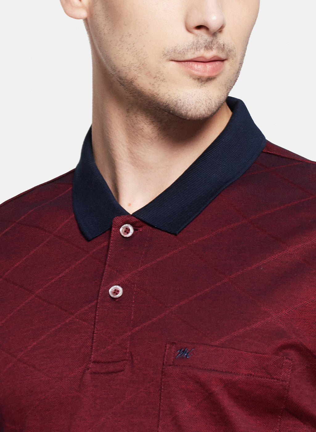 Mens Maroon Stripe T-Shirt