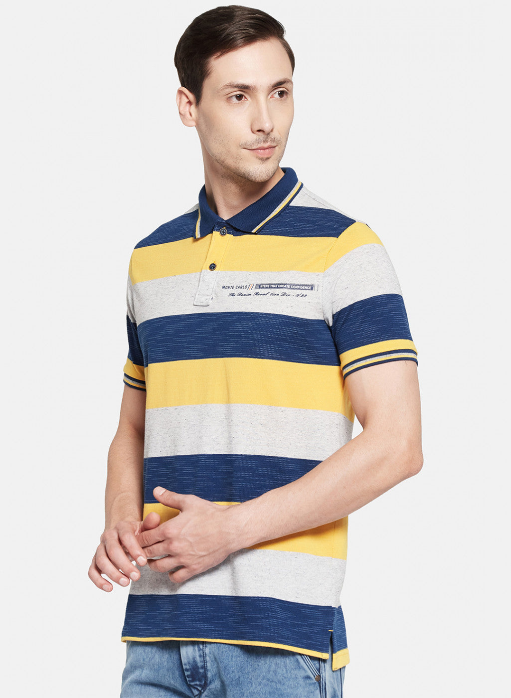 Mens Yellow Stripe T-Shirt