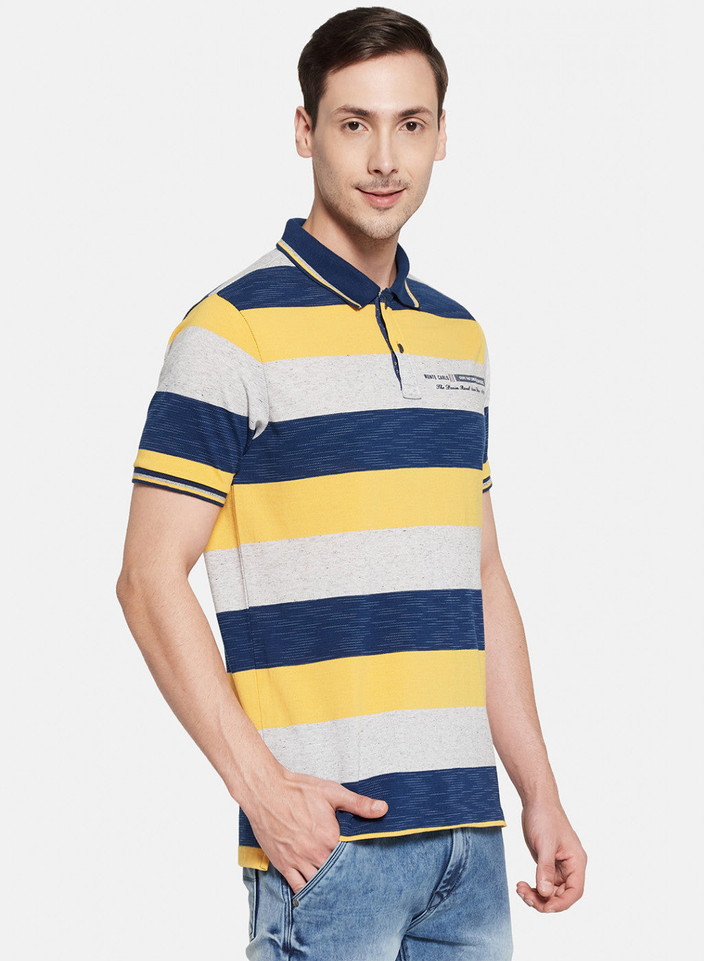 Mens Yellow Stripe T-Shirt