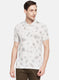 Mens Grey Printed T-Shirt