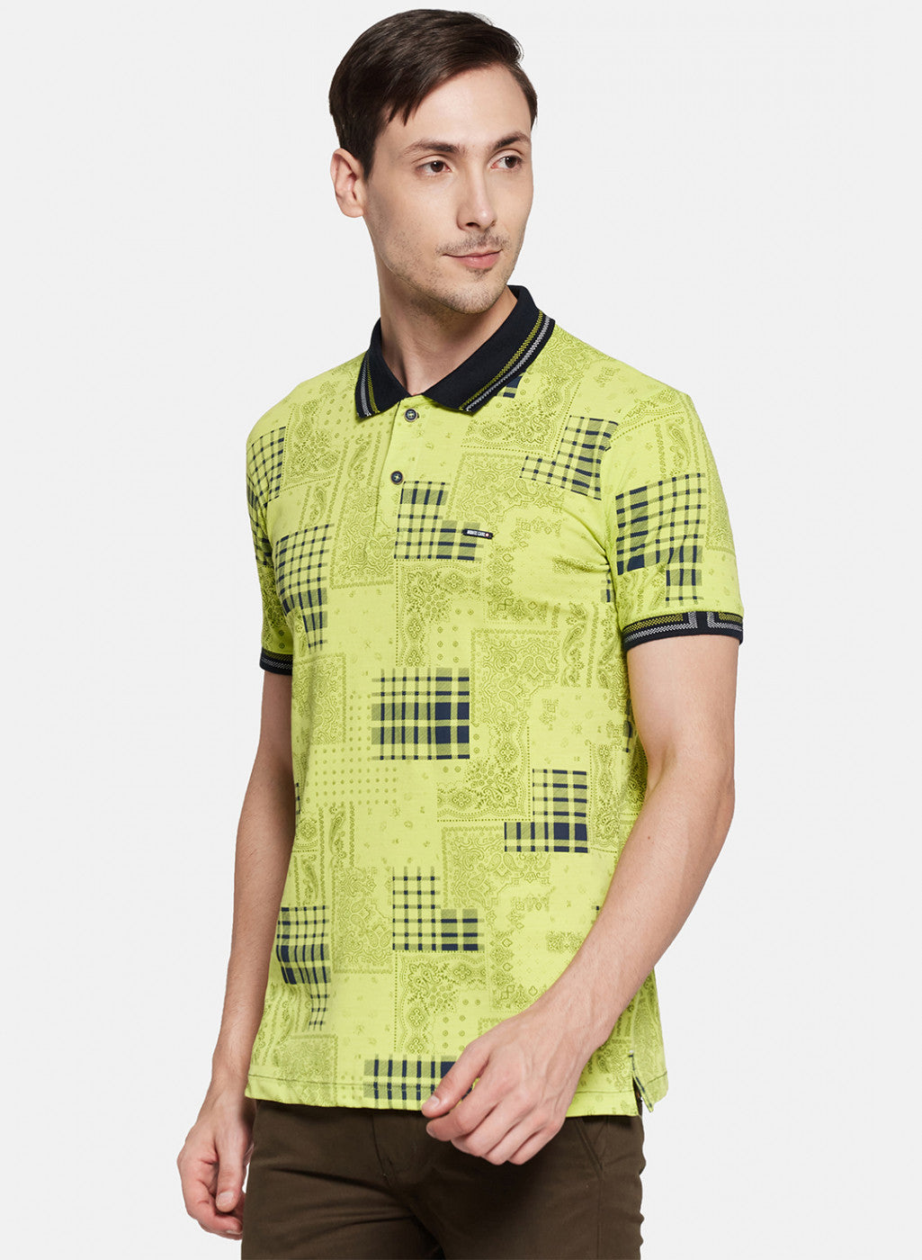 Mens Green Printed T-Shirt