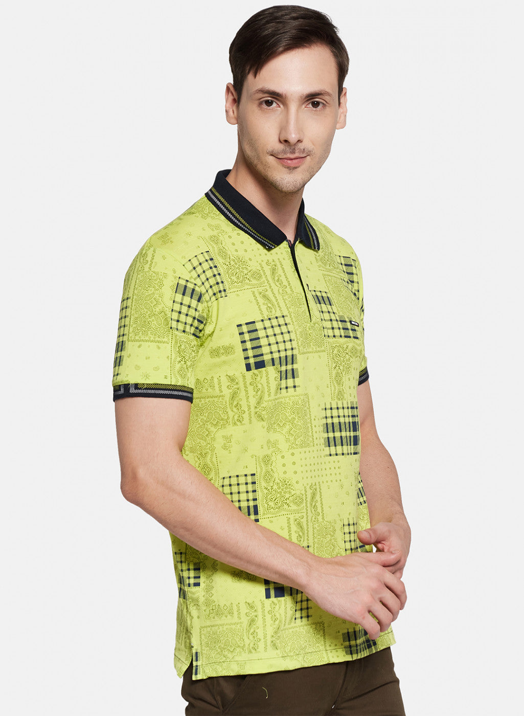 Mens Green Printed T-Shirt