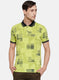 Mens Green Printed T-Shirt