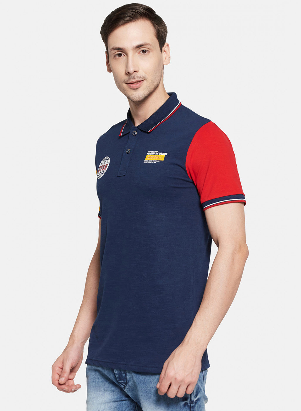 Mens Blue Printed T-Shirt