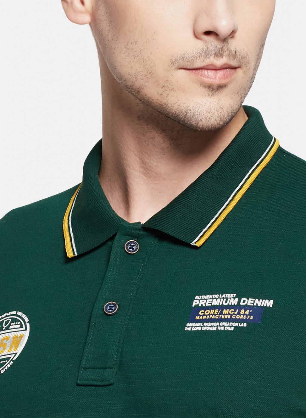 Mens Green Printed T-Shirt