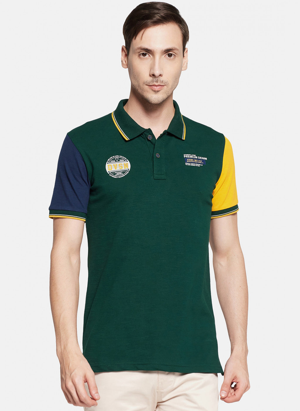 Mens Green Printed T-Shirt